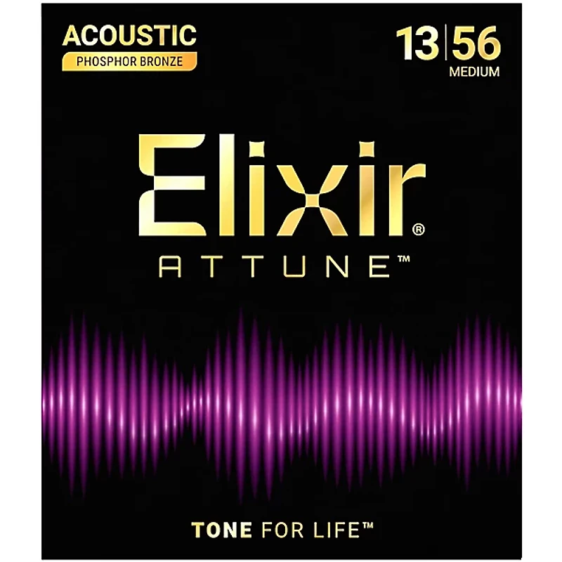 Elixir Attune Phosphor Bronze Acoustic Guitar Strings -