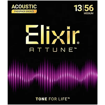 Elixir Attune Phosphor Bronze Acoustic Guitar Strings -