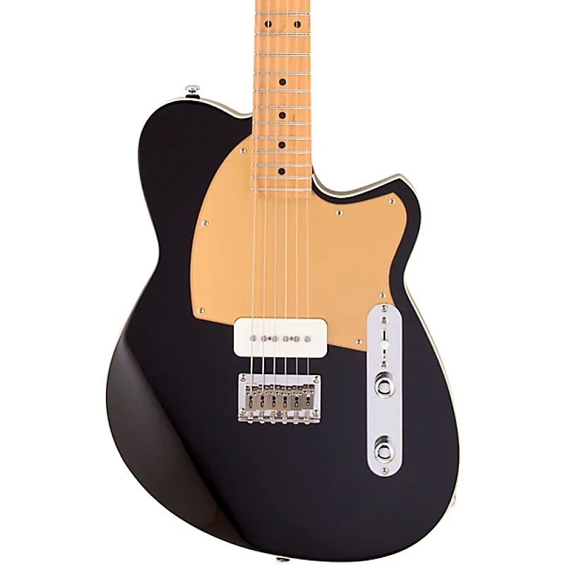 Reverend Charger JR Electric Guitar With Maple Fingerboard - Midnight Black