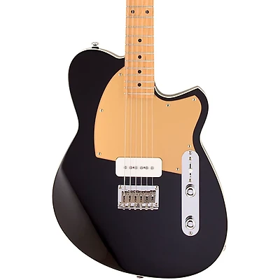 Reverend Charger JR Electric Guitar With Maple Fingerboard - Midnight Black