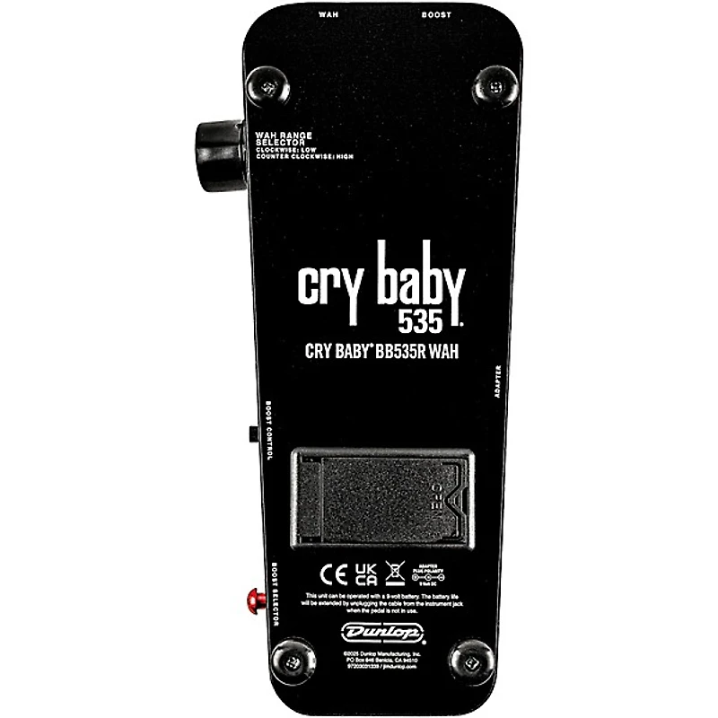 Dunlop Cry Baby BB535 Wah Reissue Pedal - Black
