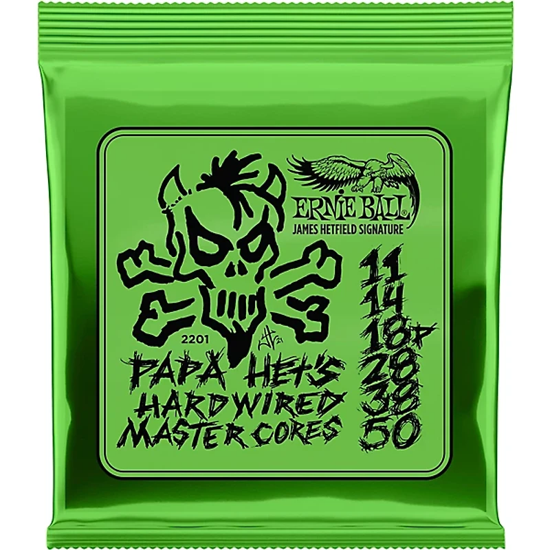 Ernie Ball 2201 Papa Het's Hardwired Master Cores James Hetfield Signature Electric Guitar Strings - 11 - 50