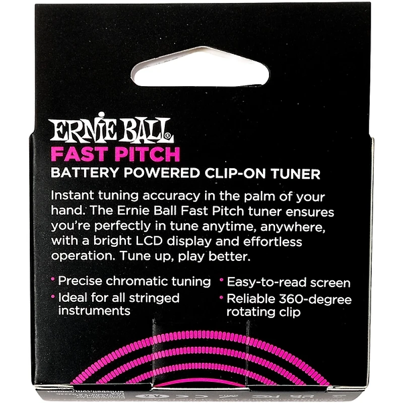 Ernie Ball Fast Pitch Clip-On Tuner - Black