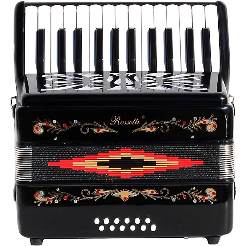 Rossetti 2512 25-Key Piano Accordion - Black