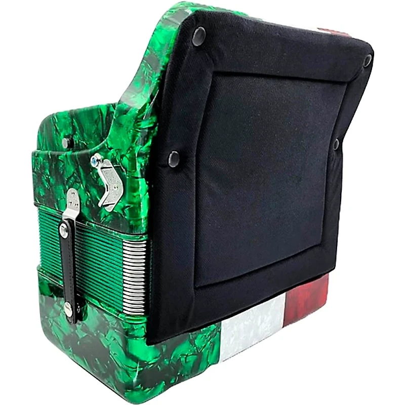 Rossetti 3412 34-Button Diatonic Accordion - GCF, Red to White to Green