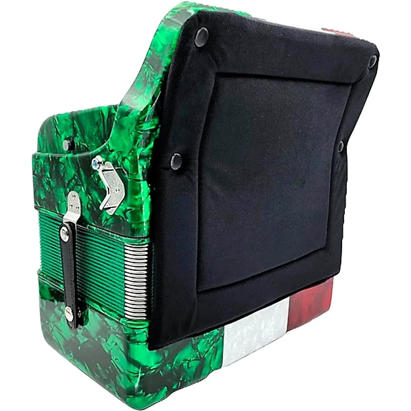 Rossetti 3412 34-Button Diatonic Accordion - FBE, Red to White to Green