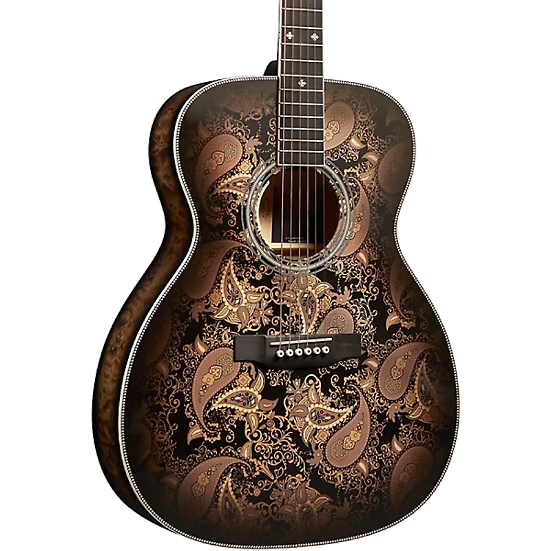 Martin Custom Shop M Paisley Acoustic-Electric Guitar - Ember Burst