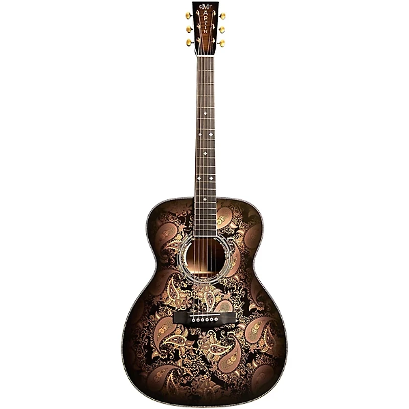 Martin Custom Shop M Paisley Acoustic-Electric Guitar - Ember Burst