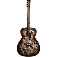 Martin Custom Shop M Paisley Acoustic-Electric Guitar - Ember Burst