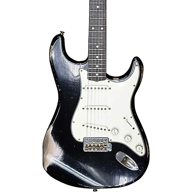 Fender Custom Shop 60s Compound Radius Stratocaster Relic Electric Guitar Apprentice Built by George Ruiz Black
