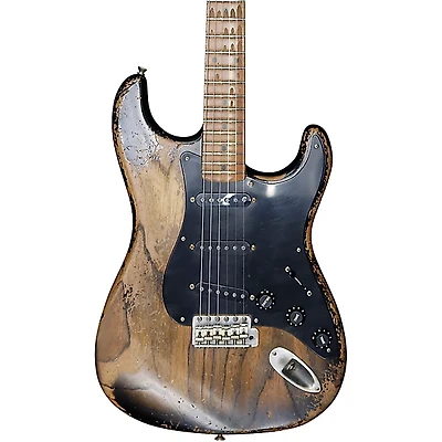 Fender Custom Shop 50s 3A Birdseye Neck Stratocaster Ultimate Relic Electric Guitar Master Built by Kyle McMillin Black Burst