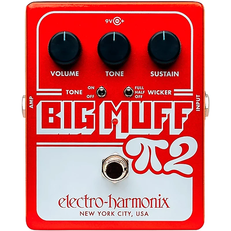 Electro-Harmonix Big Muff Pi 2 Fuzz Pedal With Tone Wicker - Red