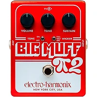 Electro-Harmonix Big Muff Pi 2 Fuzz Pedal With Tone Wicker - Red