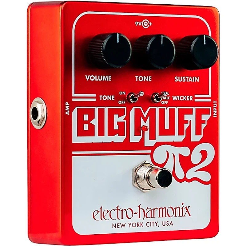 Electro-Harmonix Big Muff Pi 2 Fuzz Pedal With Tone Wicker - Red