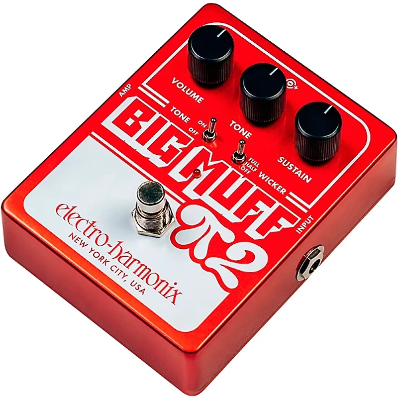 Electro-Harmonix Big Muff Pi 2 Fuzz Pedal With Tone Wicker - Red