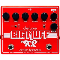 Electro-Harmonix Deluxe Big Muff Pi 2 Fuzz Effects Pedal With Tone Wicker - Red