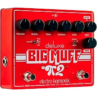Electro-Harmonix Deluxe Big Muff Pi 2 Fuzz Effects Pedal With Tone Wicker - Red