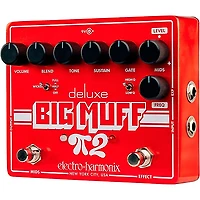 Electro-Harmonix Deluxe Big Muff Pi 2 Fuzz Effects Pedal With Tone Wicker - Red