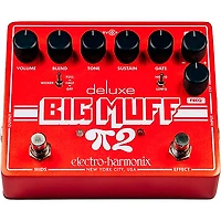 Electro-Harmonix Deluxe Big Muff Pi 2 Fuzz Effects Pedal With Tone Wicker - Red