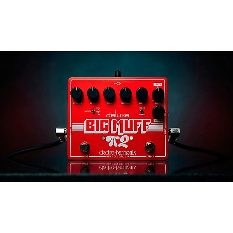 Electro-Harmonix Deluxe Big Muff Pi 2 Fuzz Effects Pedal With Tone Wicker - Red