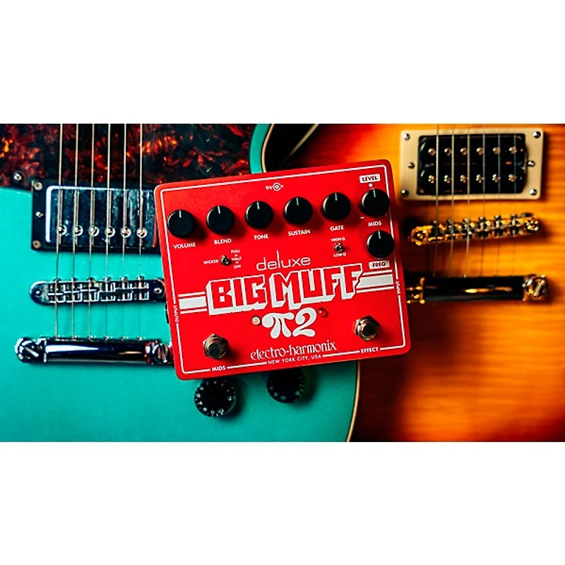 Electro-Harmonix Deluxe Big Muff Pi 2 Fuzz Effects Pedal With Tone Wicker - Red