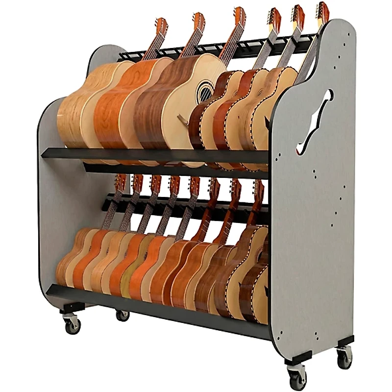 A&S Crafted Products Band Room Double-Stack Mariachi Instrument Storage Rack