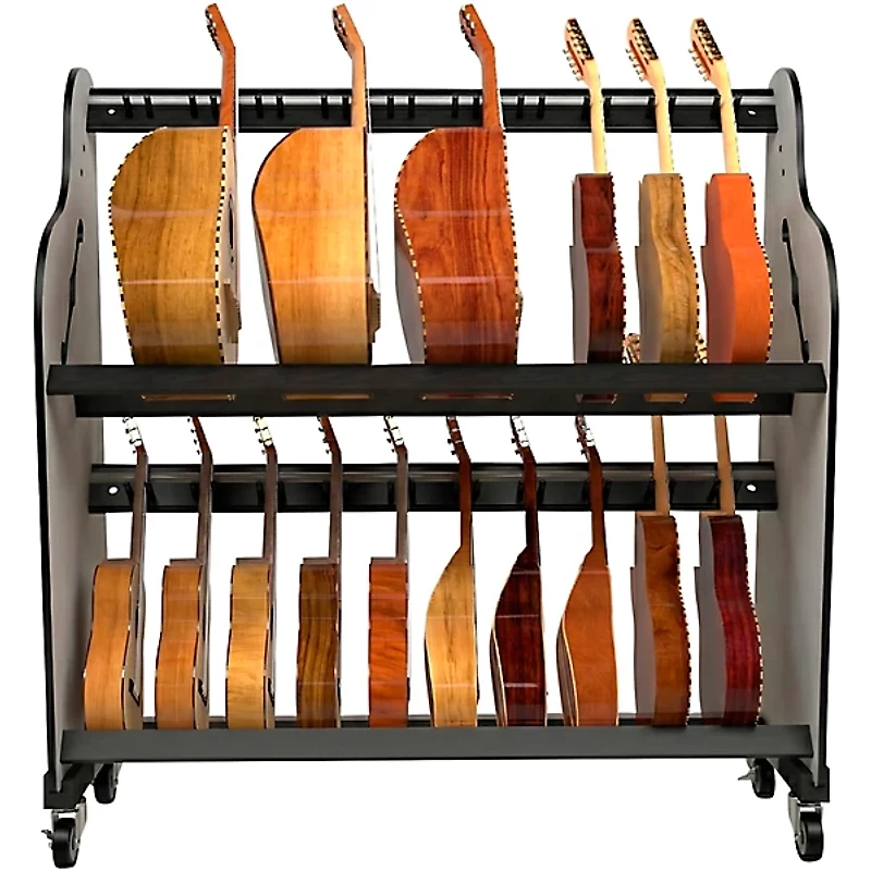 A&S Crafted Products Band Room Double-Stack Mariachi Instrument Storage Rack