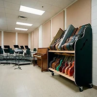 A&S Crafted Products Session-Pro Double-Stack Mobile Guitar and Case Storage Rack