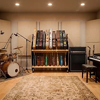 A&S Crafted Products Session-Pro Double-Stack Mobile Guitar and Case Storage Rack