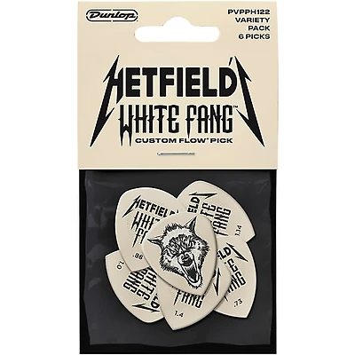 Dunlop Hetfield's White Fang Custom Flow James Hetfield Signature Guitar Picks Variety Pack - 6 Pack