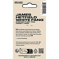 Dunlop Hetfield's White Fang Custom Flow James Hetfield Signature Guitar Picks Variety Pack - 6 Pack