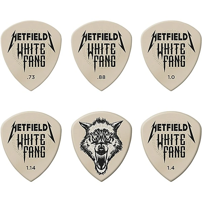 Dunlop Hetfield's White Fang Custom Flow James Hetfield Signature Guitar Picks Variety Pack - 6 Pack