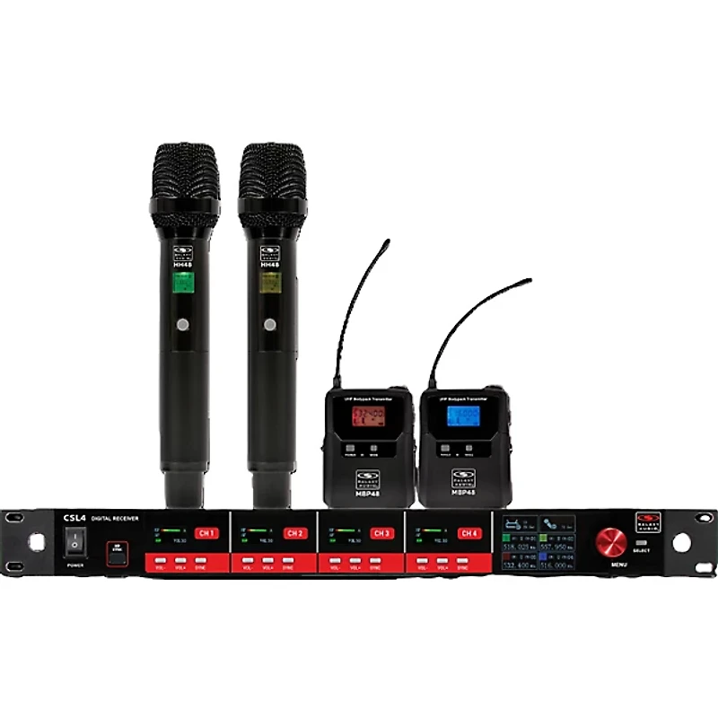 Galaxy Audio CSL4-HHBBM 4-Channel Digital UHF Wireless Microphone System - Frequency CODE M3 516-558MHz