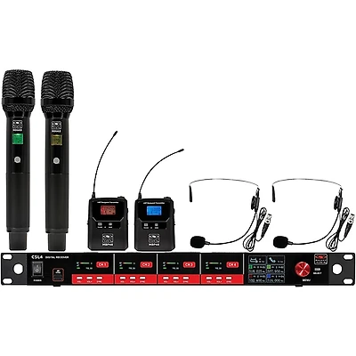 Galaxy Audio CSL4-HHSSM 4-Channel Digital UHF Wireless Microphone System - Frequency CODE M3 516-558MHz