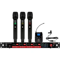 Galaxy Audio CSL4-HHHVM 4-Channel Digital UHF Wireless Microphone System - Frequency CODE M3 516-558MHz