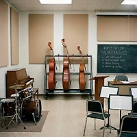 A&S Crafted Products Band Room 3 Double Bass Storage Rack