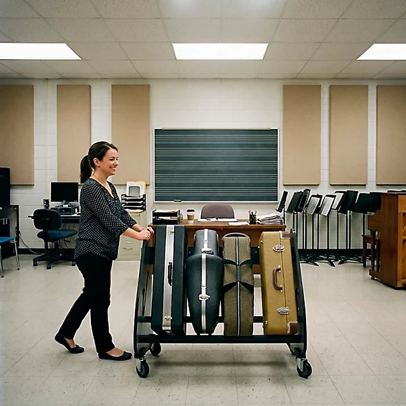 A&S Crafted Products Band Room Saxophone Case Storage Rack