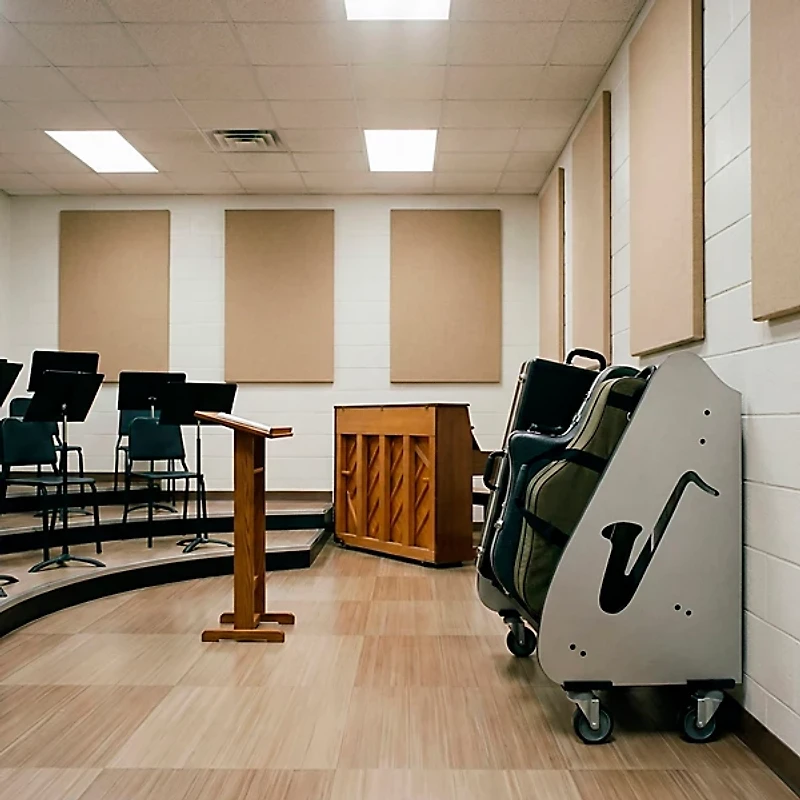 A&S Crafted Products Band Room Saxophone Case Storage Rack