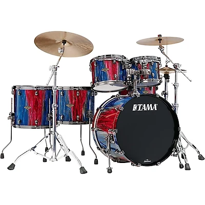 TAMA Starclassic Walnut/Birch 5-Piece Drum Shell Pack With 22" Bass Drum - Crimson Sapphire Cascade