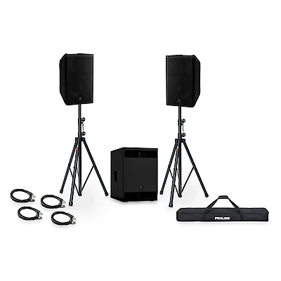 Yamaha CXR10mk3 10" 1100W Passive Loudspeaker Package With CXS12mk3 12" 1300W Passive Subwoofer, Stands & Cables