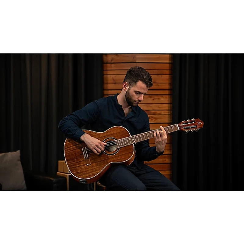 Ortega 30th Anniversary Slim Neck Acoustic-Electric Classical Guitar - Natural