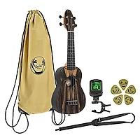 Ortega Keiki K3 Series Soprano Ukulele Pack - White Ebony