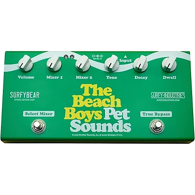 Surfy Industries SurfyBear The Beach Boys Pet Sounds Spring Reverb Unit Pedal - Green