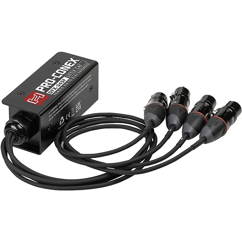 Hosa Pro-Conex Little Cat Breakout Snake - RJ45 to 4 XLRF