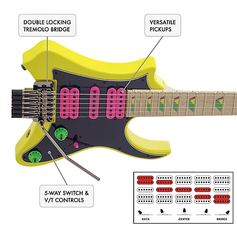 Traveler Guitar Vaibrant Deluxe V88XHL Electric Guitar -