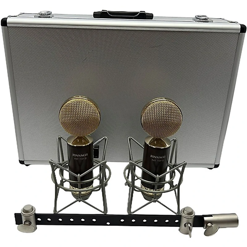 Pinnacle Microphones Fat Top II Active/Passive Ribbon Microphone With Lundahl Transformer - Matched Stereo Pair, Brown