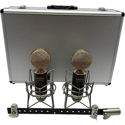 Pinnacle Microphones Fat Top II Active/Passive Ribbon Microphone With Lundahl Transformer - Matched Stereo Pair, Brown