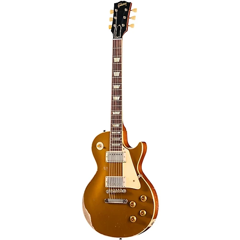 Gibson Custom 1957 Les Paul Standard Reissue Electric Guitar - Ultra Heavy Aged, Mustard Gold