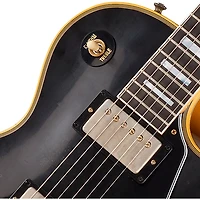 Gibson Custom 1968 Les Paul Custom Reissue Electric Guitar - Light Aged, Ebony Gold Back