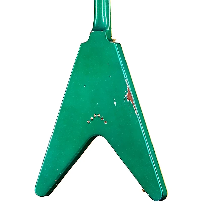 Gibson Custom Flying V Custom Electric Guitar - Heavy Aged, Teal Sparkle